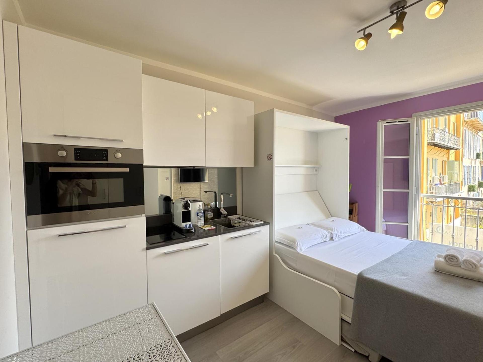 Aparthotel Riviera Nice Cote D'Azur - Old Town - Studio Ac - Sea View - 50M Promenade Des Anglais- La Maison Linda Kültér fotó